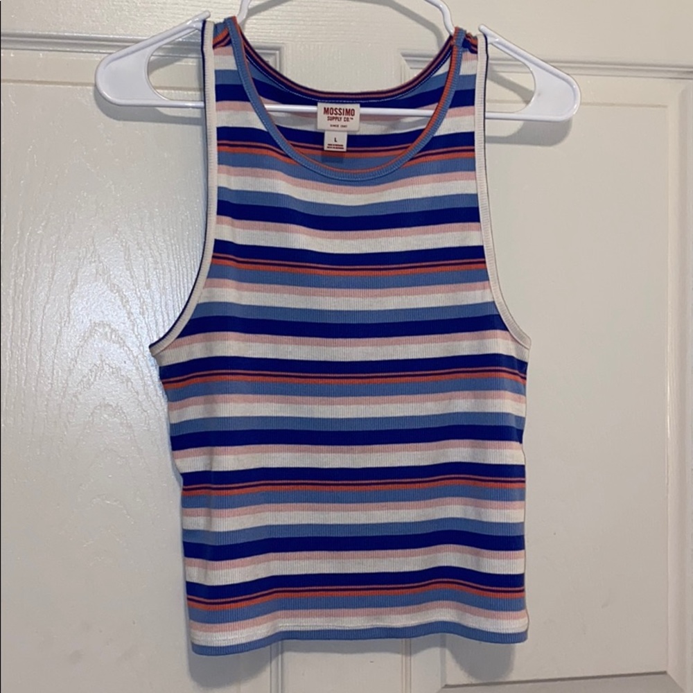 Striped cropped tank top